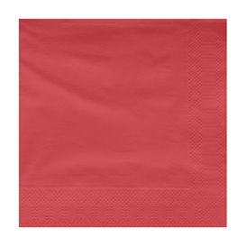 Papírové Ubrousky Dekorativní "Okraj" 30x30cm Červená 2 Vrstvé (100 Ks)