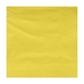 Papírové Ubrousky Dekorativní "Okraj" 30x30cm Žlutá 2 Vrstvé (100 Ks)
