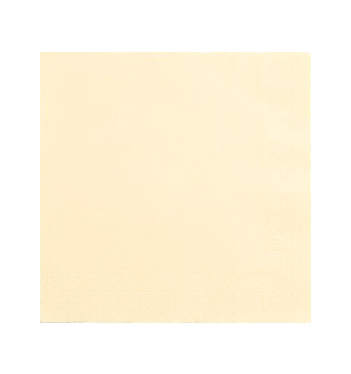Papírové Ubrousky Krémový 2 V 2 Vrstvé 33x33cm (50 Ks) Papírové Ubrousky Krémový 2 V 2 Vrstvé 33x33cm (50 Ks)