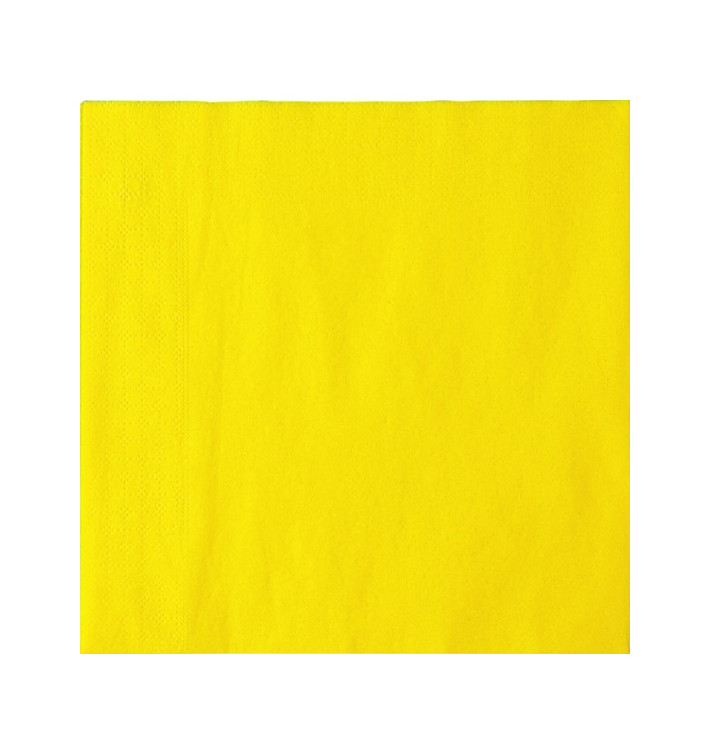 Papírové Ubrousky Žlutá 2 V 2 Vrstvé 33x33cm (50 Ks) Papírové Ubrousky Žlutá 2 V 2 Vrstvé 33x33cm (50 Ks)