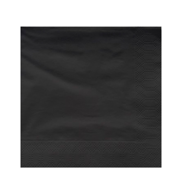 Papírové Ubrousky Dekorativní "Okraj" Černá 40x40cm (50 Ks) Papírové Ubrousky Dekorativní "Okraj" Černá 40x40cm (50 Ks)