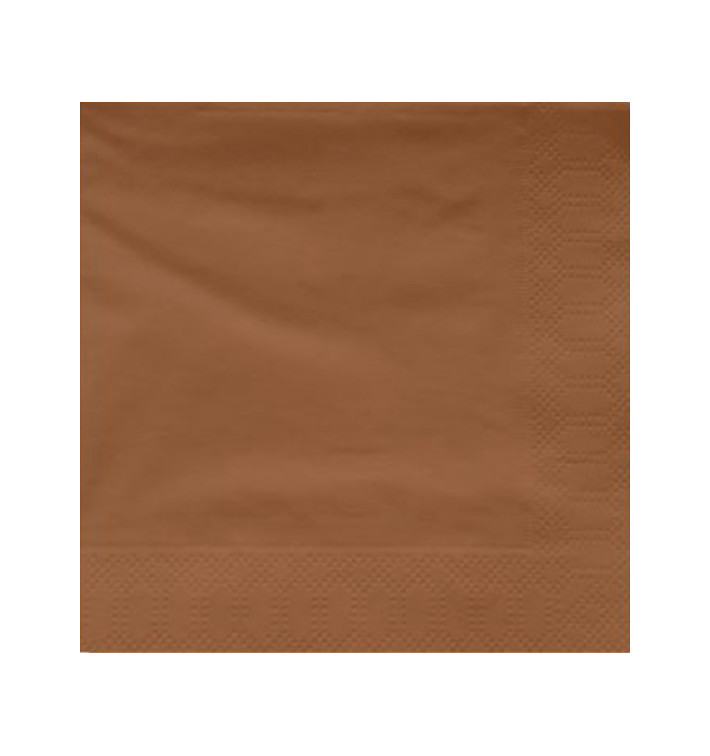 Papírové Ubrousky Dekorativní "Okraj" Hnědá 40x40cm (50 Ks) Papírové Ubrousky Dekorativní "Okraj" Hnědá 40x40cm (50 Ks)
