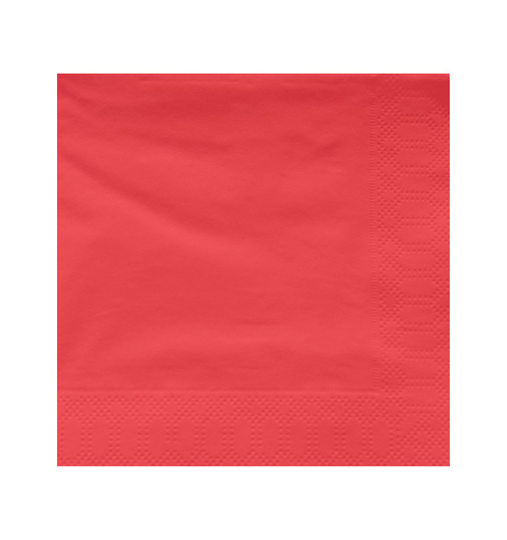 Papírové Ubrousky Dekorativní "Okraj" Červená 40x40cm (50 Ks) Papírové Ubrousky Dekorativní "Okraj" Červená 40x40cm (50 Ks)