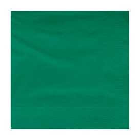 Papírové Ubrousky Zelený Dekorativní "Okraj" 40x40cm (50 Ks)
