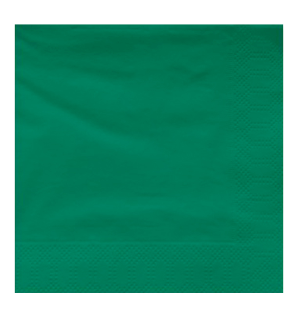 Papírové Ubrousky Zelený Dekorativní "Okraj" 40x40cm (50 Ks)