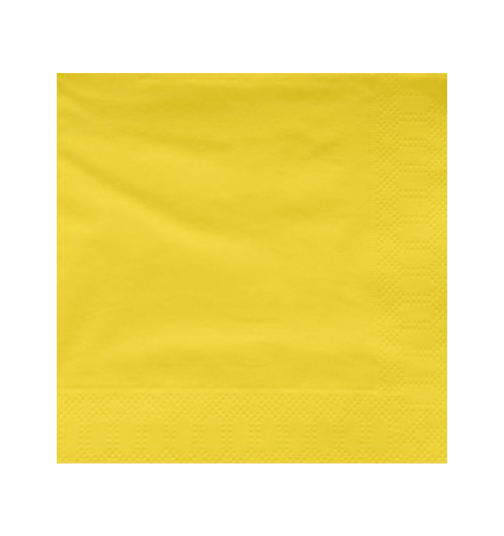 Papírové Ubrousky Žlutá Dekorativní "Okraj" 40x40cm (50 Ks) Papírové Ubrousky Žlutá Dekorativní "Okraj" 40x40cm (50 Ks)
