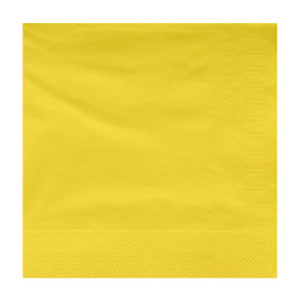 Papírové Ubrousky Žlutá Dekorativní "Okraj" 40x40cm (1200 Ks)