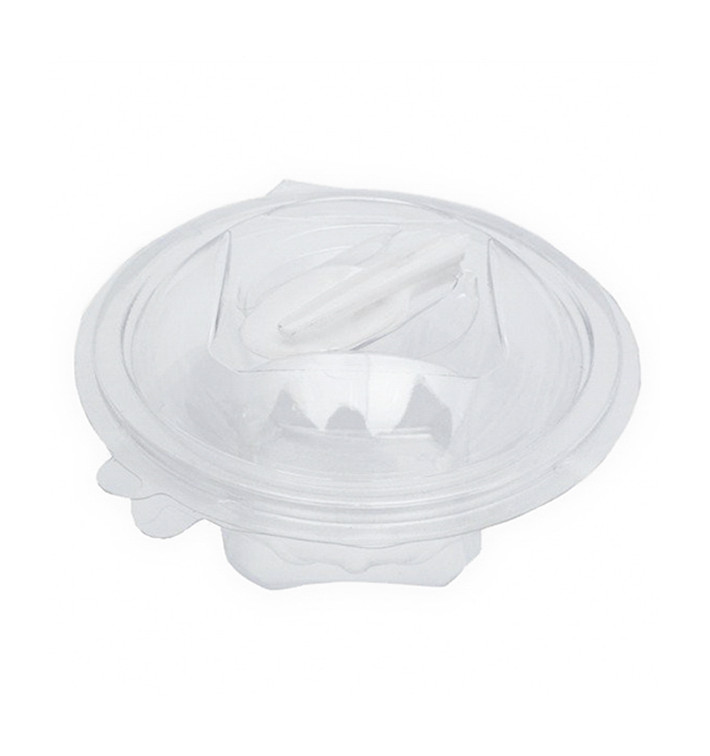 Misky Kulatý s Víčkem APET s lžíce 500ml Ø156mm (60 Ks) Misky Kulatý s Víčkem APET s lžíce 500ml Ø156mm (60 Ks)