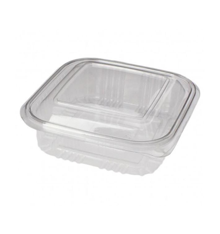 Miska Čtvercový Víčko s Víčkem PET 370ml (100 Ks) Miska Čtvercový Víčko s Víčkem PET 370ml (100 Ks)