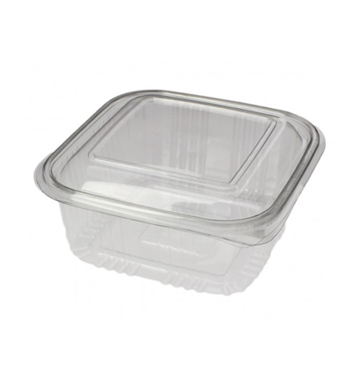 Miska Čtvercový Víčko s Víčkem PET 500ml (100 Ks) Miska Čtvercový Víčko s Víčkem PET 500ml (100 Ks)