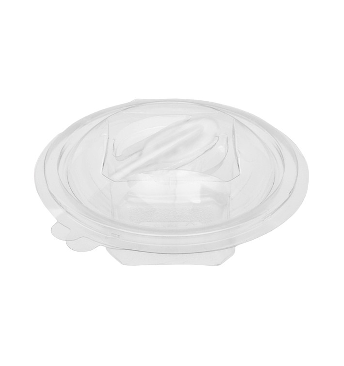 Misky Kulatý s Víčkem APET s lžíce 150ml Ø120mm (420 Ks) Misky Kulatý s Víčkem APET s lžíce 150ml Ø120mm (420 Ks)