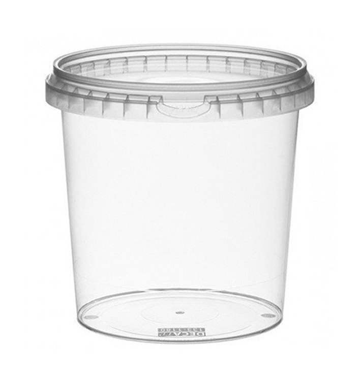 Plastové Obaly s Víčko s Integrovaným Víčkem 1180 ml Ø13,3 (18 Ks) Plastové Obaly s Víčko s Integrovaným Víčkem 1180 ml Ø13,3 (18 Ks)