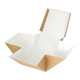 Rozkládací Krabička na Hamburger Kraft 13x13x13cm (25 Ks)
