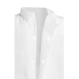 Průmyslové Šaty z Netkané Textilie PP na Suchý Zip bez Kapsy Bílý 3XL 35gr (1 Ks)
