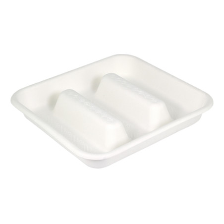 Kontejner na Cukrová Třtina pro Tacos Bílý 18,5x18,5cm (50 Ks)
