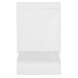 Tašky Doypack Bílá Cierre Facils Okénkem 16+8x26cm (50 Ks)
