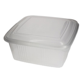 Miska Čtvercový Víčko s Víčkem PP 2000ml (50 Ks)