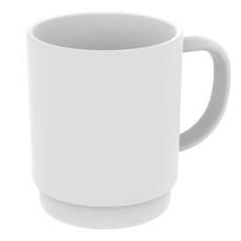 Šálek Opakovaně Použitelné SAN “Čokoláda” Bílý 310ml (6 Ks)