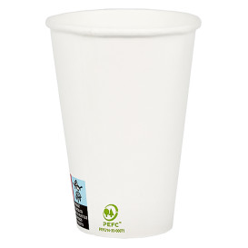 Kartonové Kelímek 12Oz/385ml Bílý Ø9,0cm (1000 Ks)
