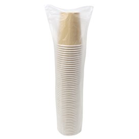 Kartonové Kelímek 9 Oz/280ml Kraft-Kraft Ø8,1cm (50 stuks) (50 Ks) 