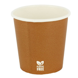 Papírový Kelímek Bez Plastů 4 Oz/120ml "Karamel" Ø6,2cm (100 Ks)