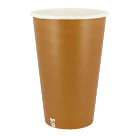 Papírový Kelímek Bez Plastů 16 Oz/480ml "Karamel" Ø9cm (50 Ks)