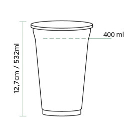 Kelímek Plastové PET 532 ml Ø9,5cm (800 Ks)