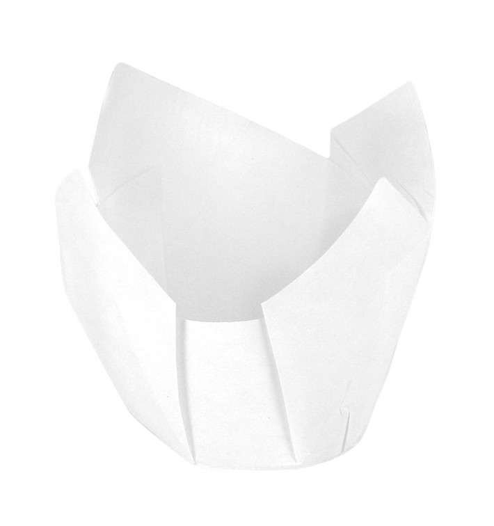Cukrářské Papírové Košíčky " Muffin " Tulipán Ø50x42/72 mm Bílá (135 Ks) Cukrářské Papírové Košíčky " Muffin " Tulipán Ø50x42/72 mm Bílá (135 Ks)