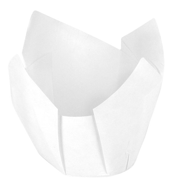 Cukrářské Papírové Košíčky " Muffin " Tulipán Ø50x42/72 mm Bílá (2160 Ks)