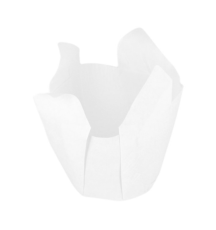 Cukrářské Papírové Košíčky " Muffin " Tulipán Ø50x50/80 mm Bílá (125 Ks) Cukrářské Papírové Košíčky " Muffin " Tulipán Ø50x50/80 mm Bílá (125 Ks)
