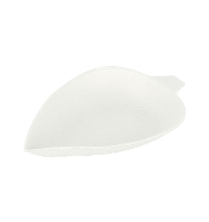 Mini Talíř z Cukrové Třtiny List Bílý 9x6cm (50 Ks) Mini Talíř z Cukrové Třtiny List Bílý 9x6cm (50 Ks)