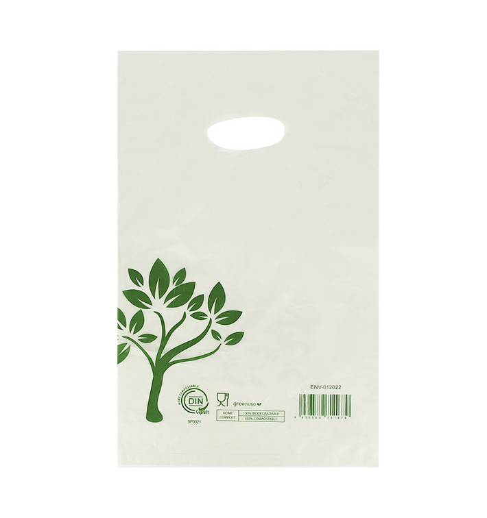 Igelitová Taška s Průhmatem Home Compost “Be Eco!” 20x33cm (3.000 Ks)