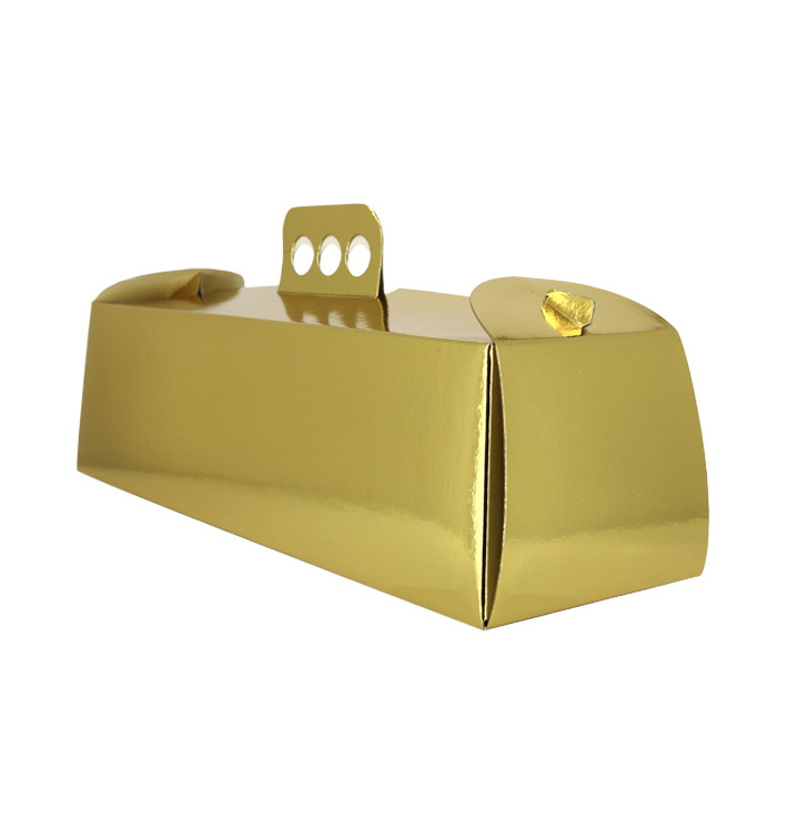 Krabička Karton Kovová Zlato Paže 12x38,5x10,5 cm (50 Ks) Krabička Karton Kovová Zlato Paže 12x38,5x10,5 cm (50 Ks)
