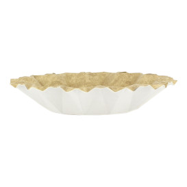 Kartonové Talíř Hluboký Kraft “Flower” Ø16cm 245g/m² (800 Ks)