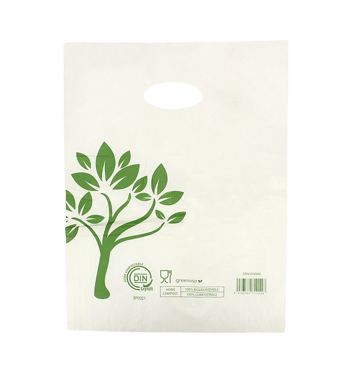 Igelitová Taška s Průhmatem Home Compost “Be Eco!” 30x40cm (100 Ks) Igelitová Taška s Průhmatem Home Compost “Be Eco!” 30x40cm (100 Ks)