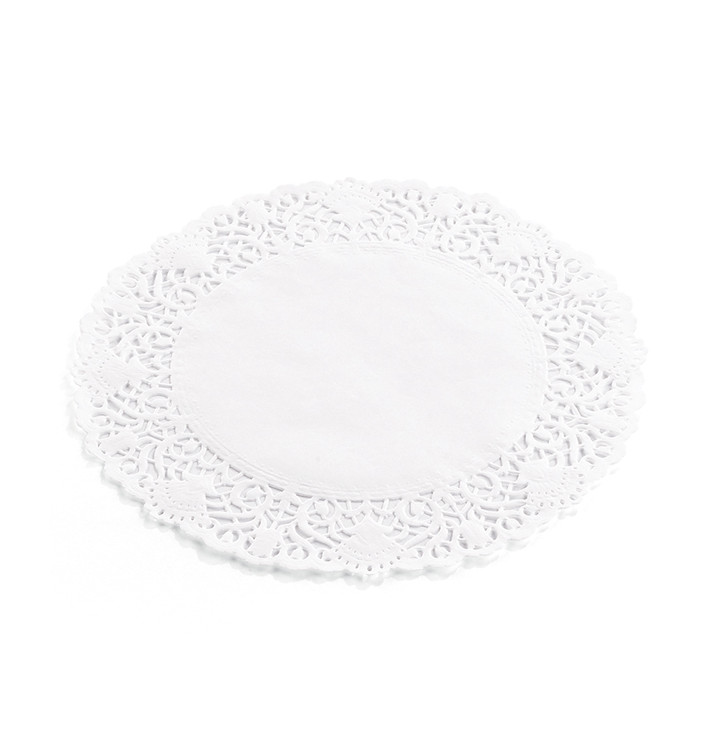 Papírové Krajky Kulaté Bílý Litos Ø120mm (250 Ks) Papírové Krajky Kulaté Bílý Litos Ø120mm (250 Ks)