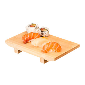 Bambusový Podnos Přírodní na Sushi 20,5x15x3cm (24 Ks)