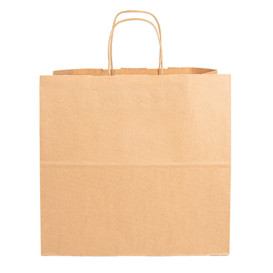 Papírové Tašky Kraft Hnědý s Ouškems 90g 32+16x31 cm (250 Ks)