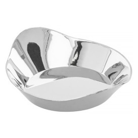Plastový Misky pro Ochutnávky Ovál Stříbrný 30ml 8x2 cm (500 Ks)