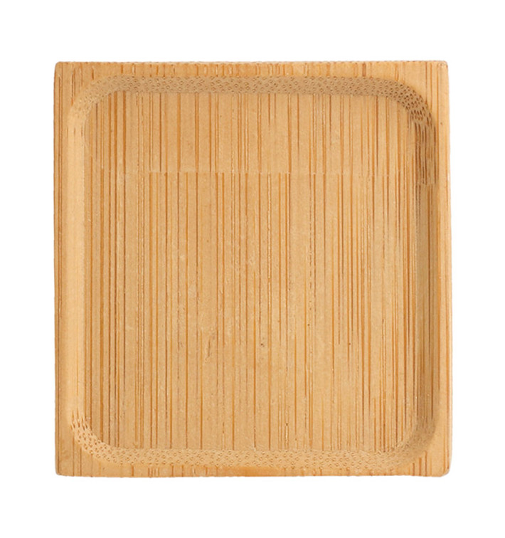 Bambusovy Talíř pro Ochutnávky Čtvercový 6x6cm (24 Ks) Bambusovy Talíř pro Ochutnávky Čtvercový 6x6cm (24 Ks)