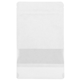 Tašky Doypack Bílá Cierre Facil Okénkem 20+10x30cm (50 Ks)