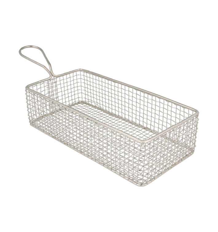 Mini Fritéza pro Prezentaci Ocel 22x10x6cm (6 Ks) Mini Fritéza pro Prezentaci Ocel 22x10x6cm (6 Ks)