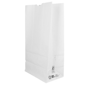 Papírové Sáčky bez Plochým Kraft Bílá 60g/m² 18+11x34cm (25 Ks)