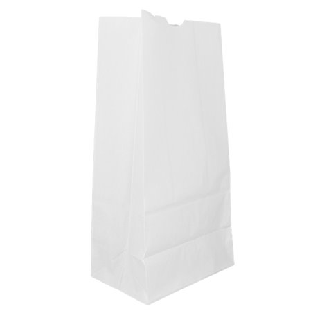 Papírové Sáčky bez Plochým Kraft Bílá 60g/m² 18+11x34cm (25 Ks)
