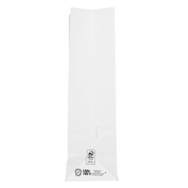 Papírové Sáčky bez Plochým Kraft Bílá 60g/m² 18+11x34cm (25 Ks)