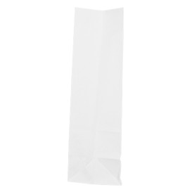 Papírové Sáčky bez Plochým Kraft Bílá 60g/m² 18+11x34cm (25 Ks)