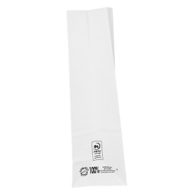 Papírové Sáčky bez Plochým Kraft Bílá 50g/m² 12+8x24cm (1.000 Ks)