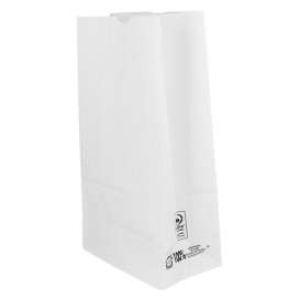Papírové Sáčky bez Plochým Kraft Bílá 50g/m² 12+8x24cm (1.000 Ks)