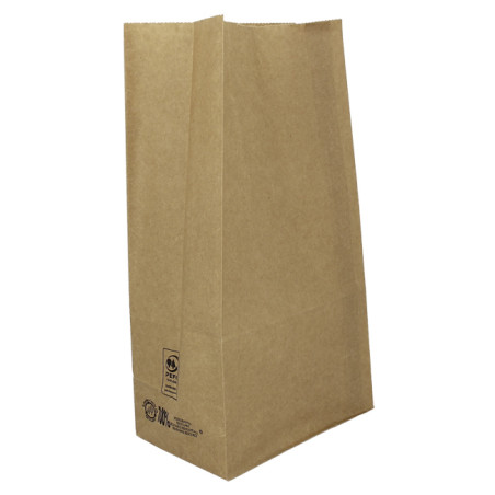 Papírové Sáčky bez Plochým Kraft Hnědý 50g/m² 15+9x28cm (25 Ks)