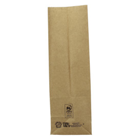 Papírové Sáčky bez Plochým Kraft Hnědý 45g/m² 15+9x28cm (25 Ks)